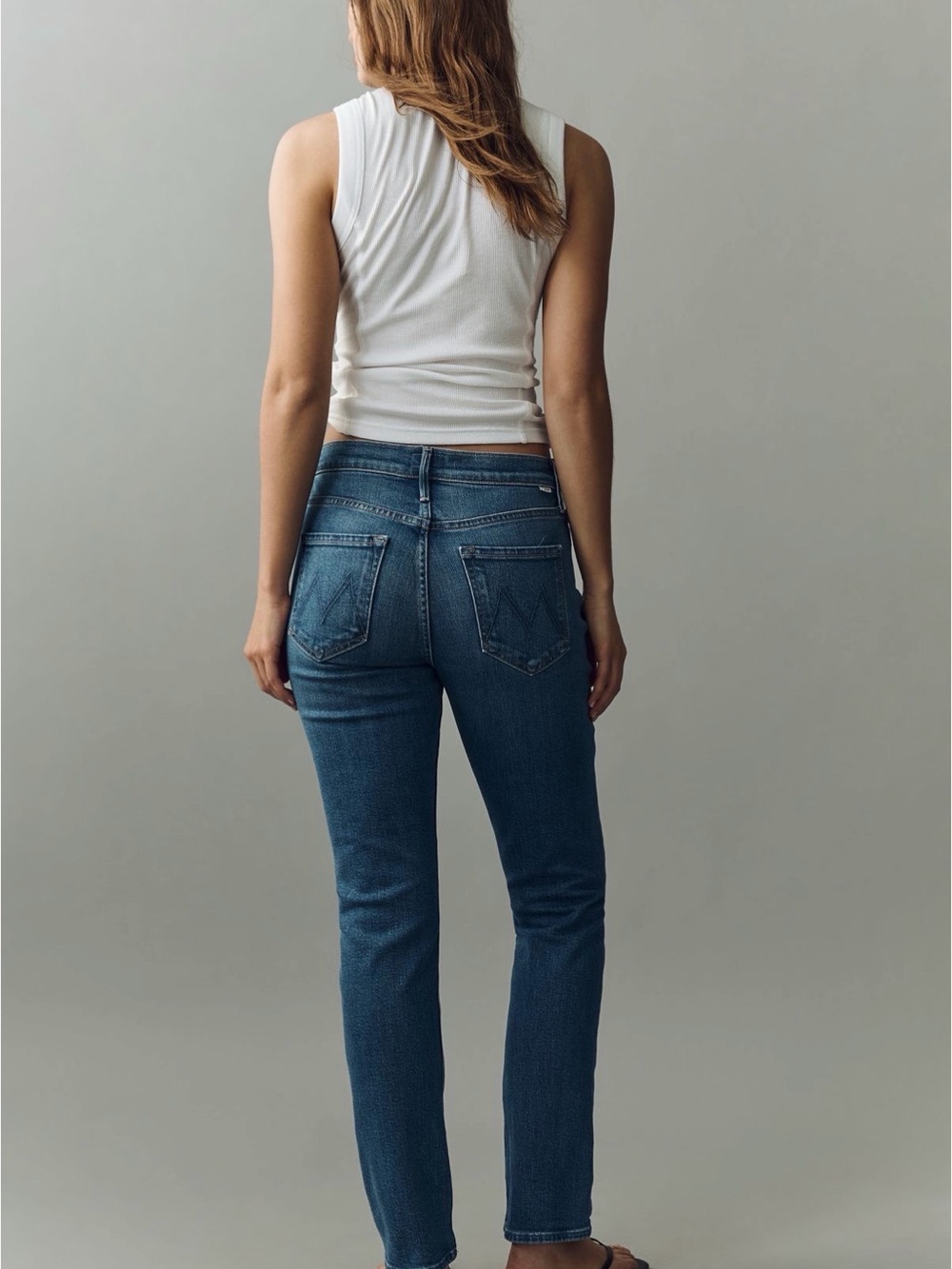NWT Mother mid rise Dazzler Hover size 28 Straight-Leg in Kissing the Caddy